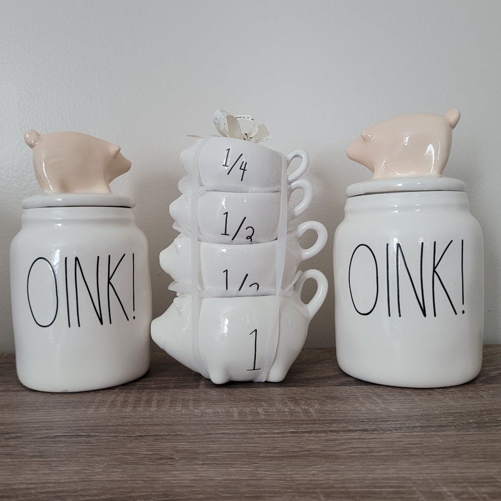 Rae Dunn pig measuring cups - Picture 2 of 2